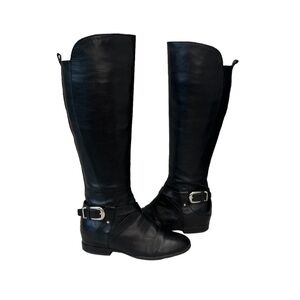 Belle by Sigerson Morrison Jamie Black‎ Leather OTK Boots Size 9